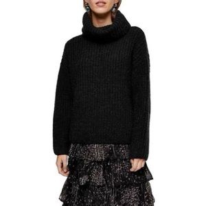 Topshop rib knit chunky turtleneck sweater XS(0-2)